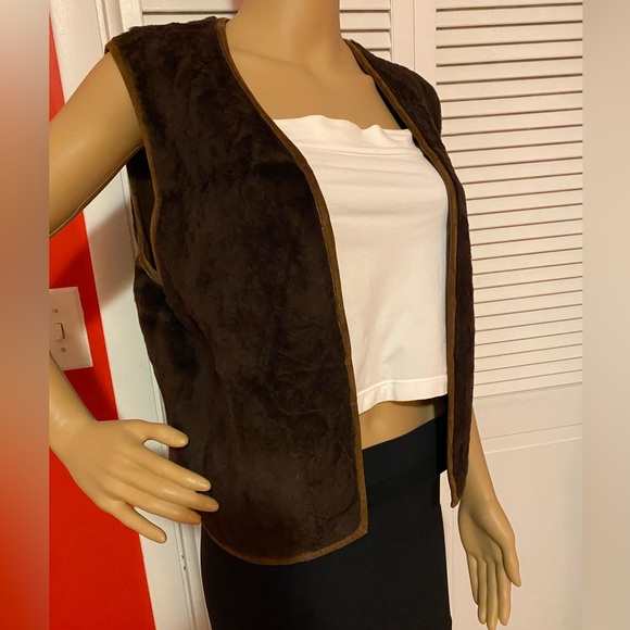 Ralph Lauren brown leather-lined vest. Size large. Made in Italy - Picture 2 of 16